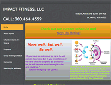 Tablet Screenshot of impactfitnessllc.com